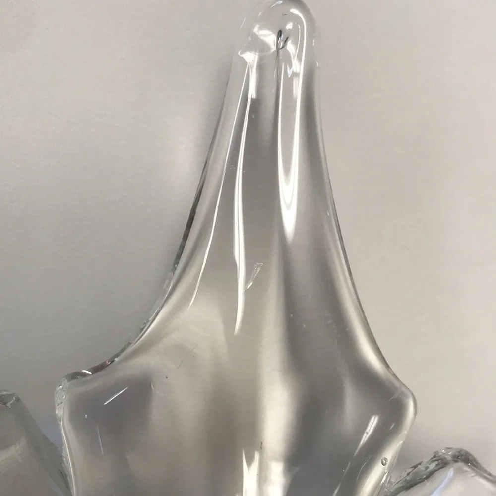 Vintage Hand Blown Calla Lily Trumpet Flower Stem Bud‎ Vase/Paperweight